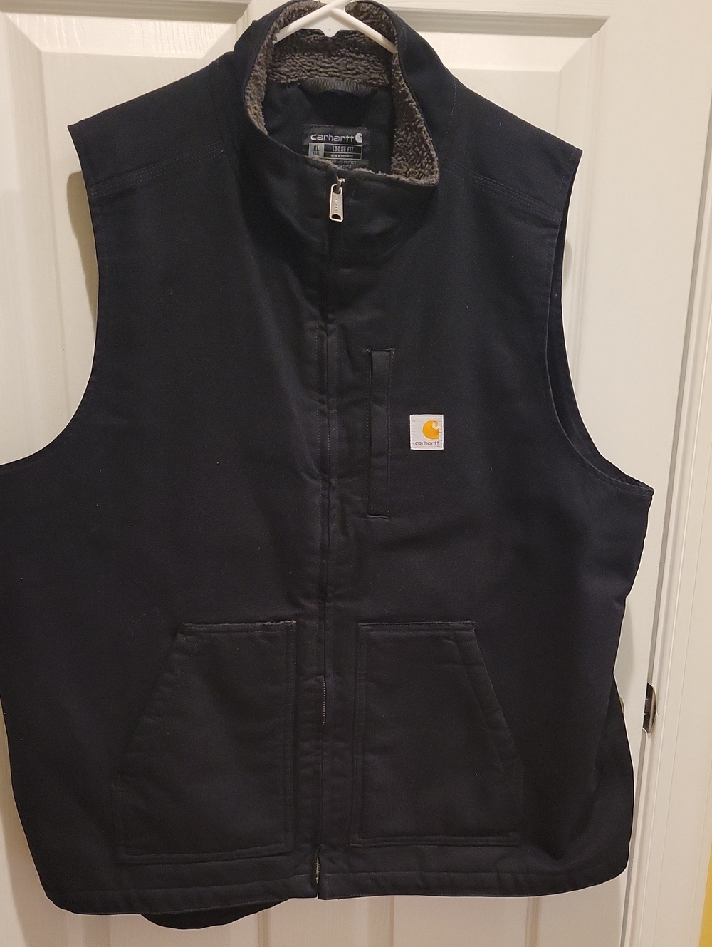 Carhartt Black Sherpa-Lined Work Vest